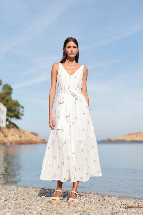 ÄRMELLOSES LANGES KLEID