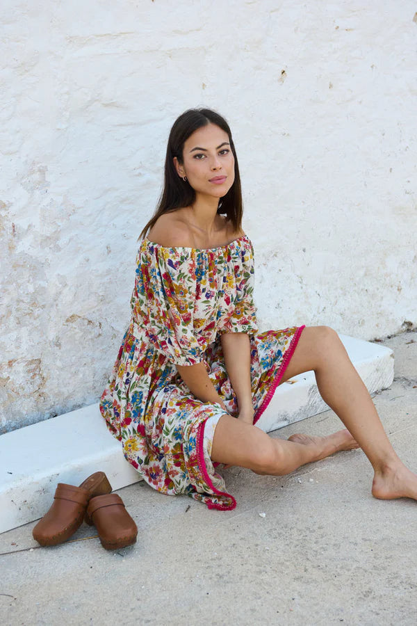LANGES FLORALES KLEID