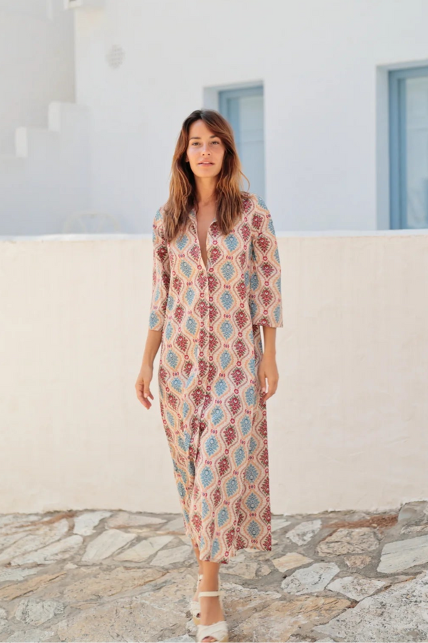 Langes Hemdblusenkleid