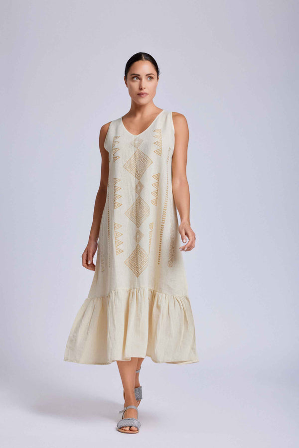 ÄRMELLOSES LANGES KLEID MINDY