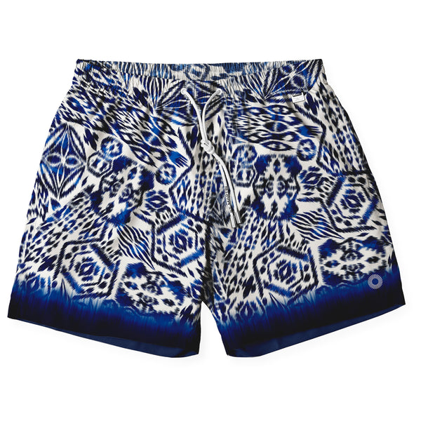 BLAUER BOXER-BADEANZUG