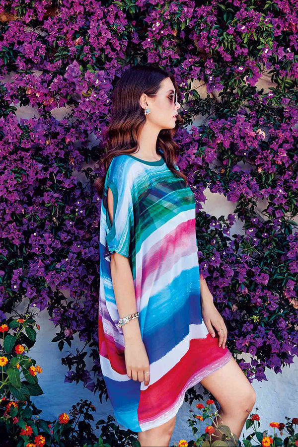 MULTIFARBIGER PONCHO