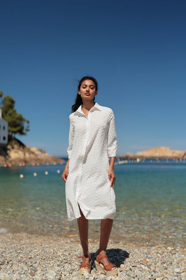 MIDI HEMD KLEID