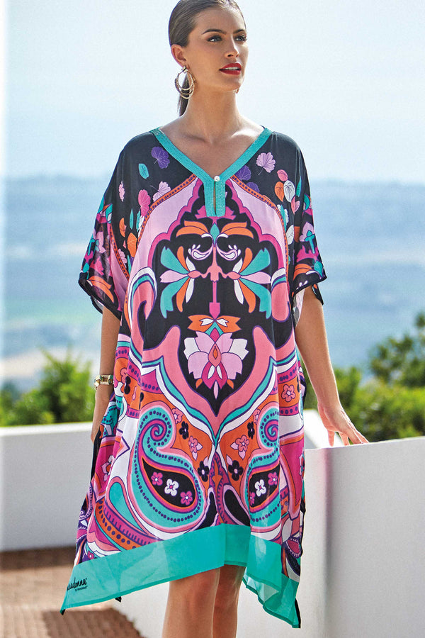 MULTIFARBIGER MAIOLIKA-PONCHO