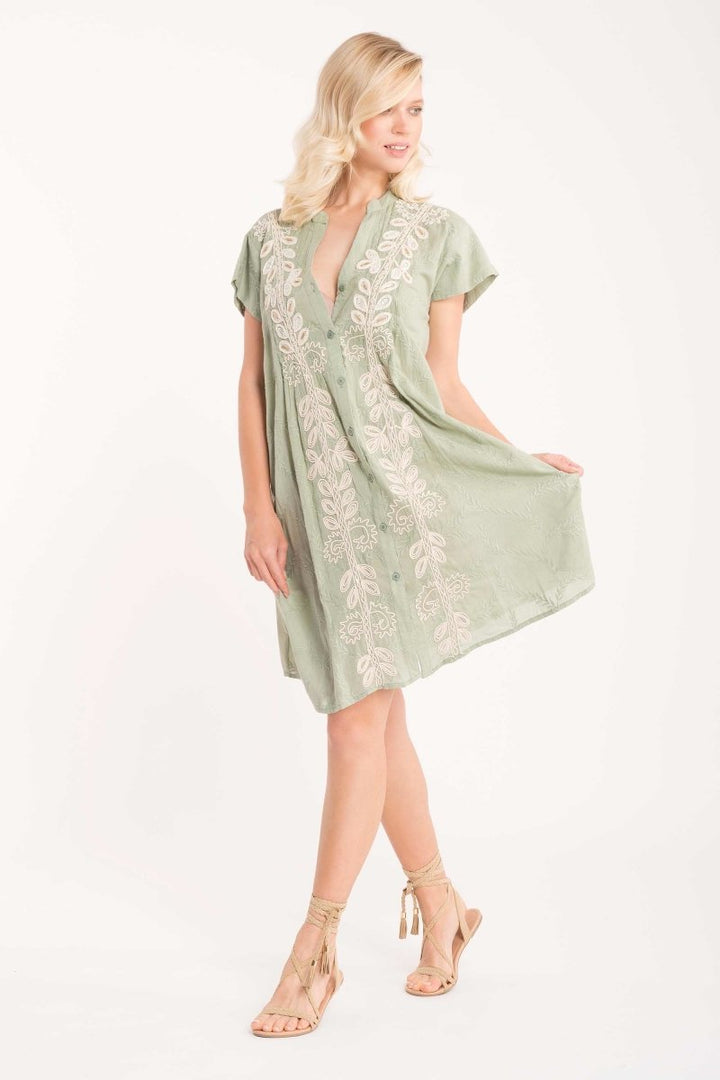ABITO CAMICIA RICAMI- IC21-024 - #Moda Mare Positano#