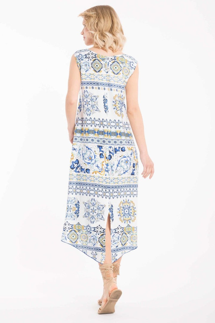 ABITO LINO MAIOLICHE- IC22-160 - #Moda Mare Positano#