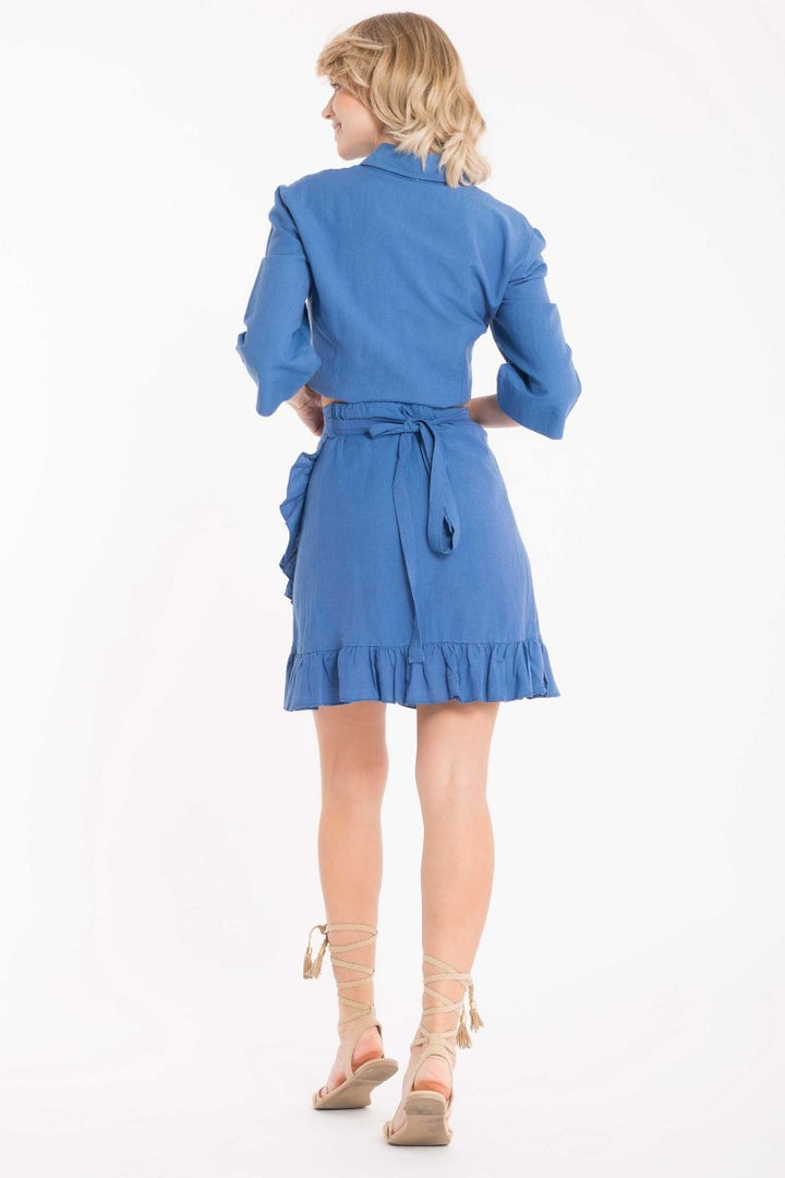 GONNA MISTO LINO- IC22-046 - #Moda Mare Positano#
