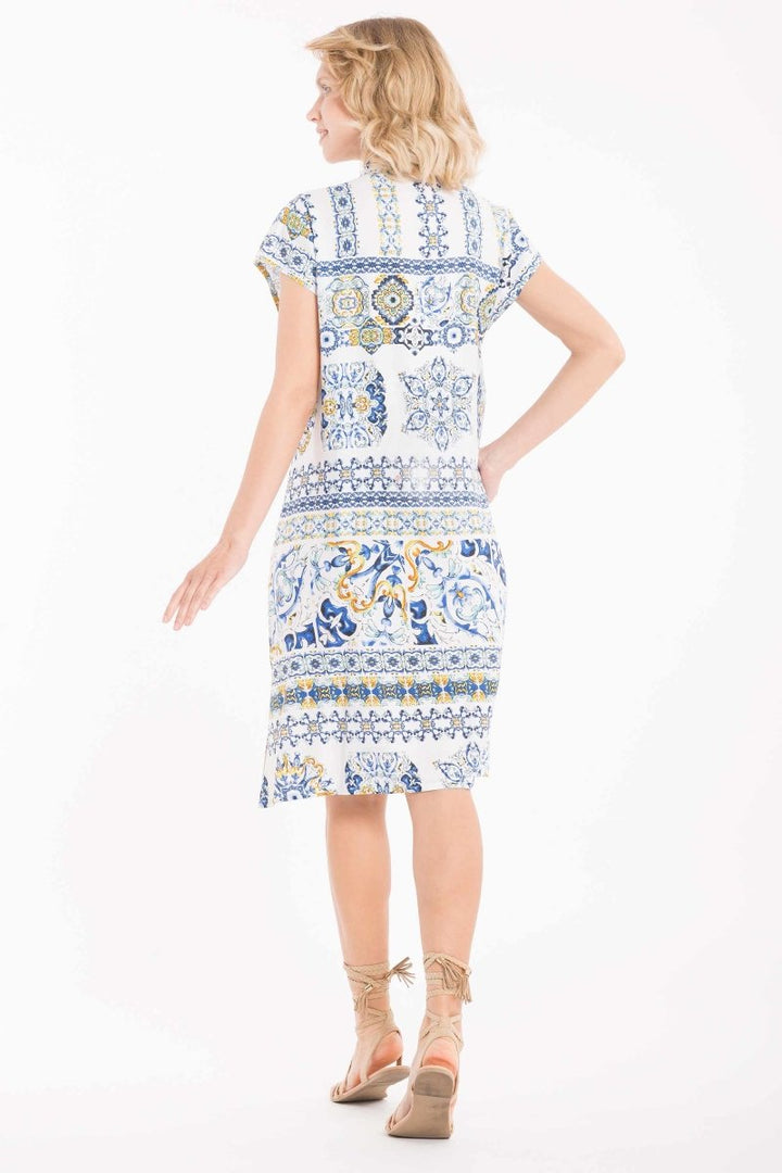 KAFTANO LINO MAIOLICHE- IC22-159 - #Moda Mare Positano#