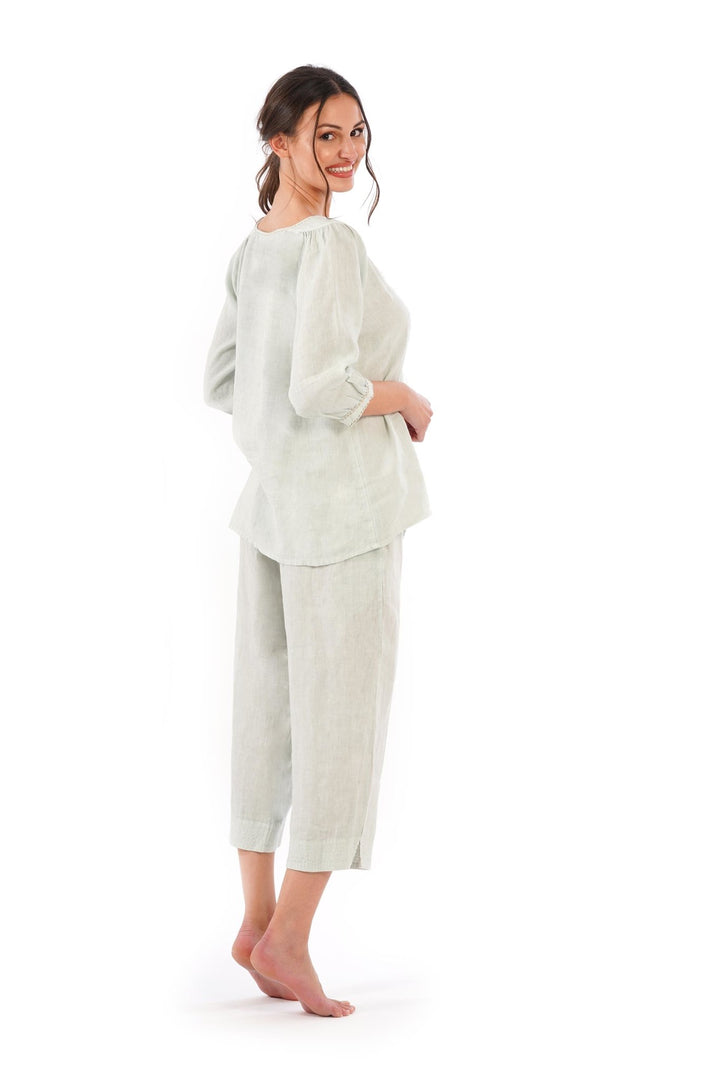 PANTALONE CAPRI LINO- DB20-068 - #Moda Mare Positano#