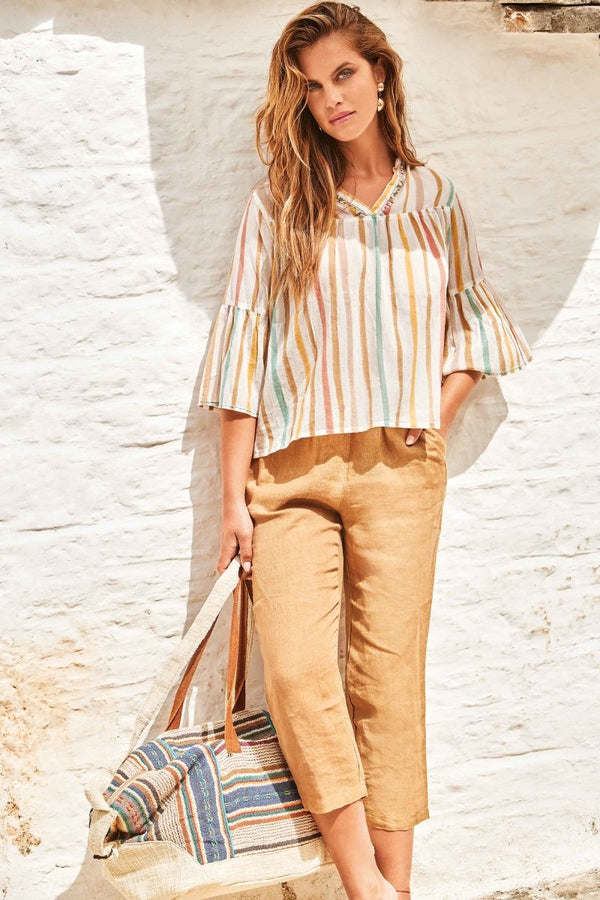 PANTALONI LINO- DB22-074 - #Moda Mare Positano#