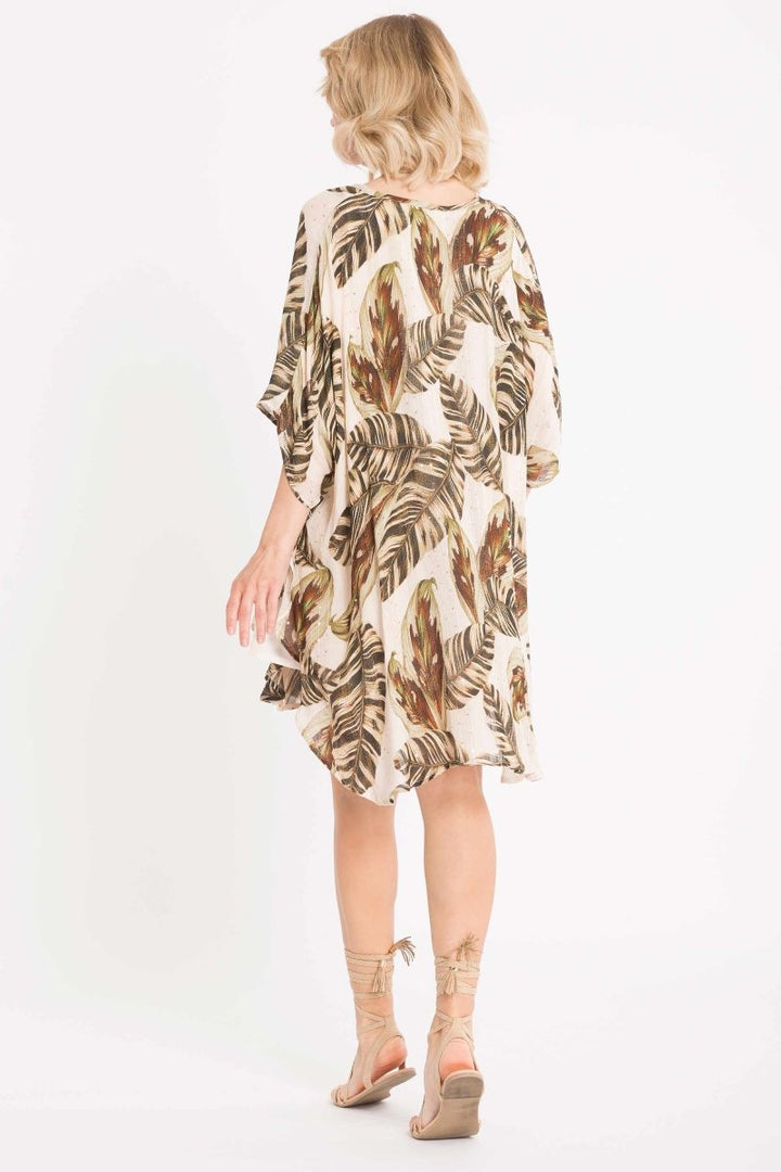 PONCHO PAILLETTES FOGLIE- IC22-108 - #Moda Mare Positano#