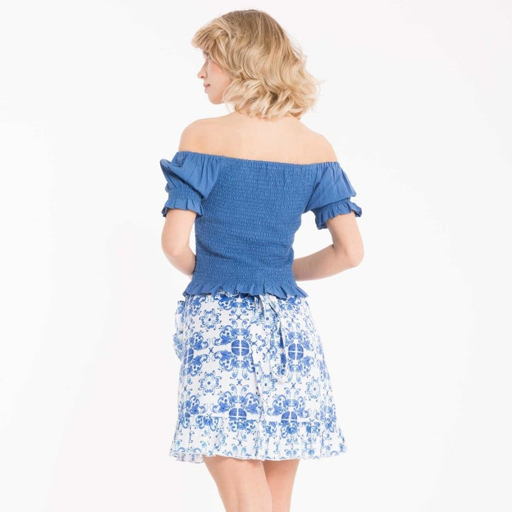 TOP MISTO LINO- IC22-052 - #Moda Mare Positano#